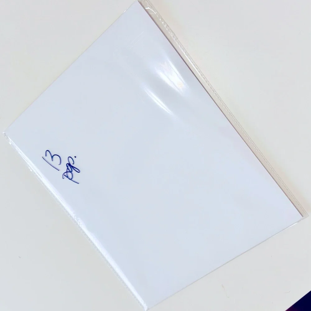 White Silk Matte Thick Heavy Card Stock Paper Inkjet Printer 8.5”x11” - 13 Pages